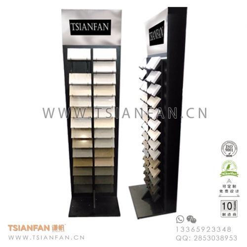 新款-木头材质人造石展架-岗石展架-物美价廉