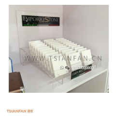 亚克力材质-微晶石展架厂家-石英石大理石多片展架